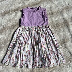 Girls Purple Unicorn Dress